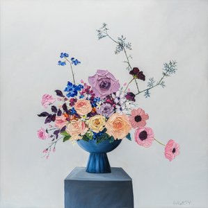 Pastel Bouquet in Blue by Angela Hawkey
