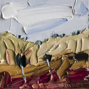 Textured Hills Landscape by Angela Hawkey