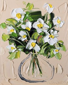 Textured White Bouquet by Angela Hawkey