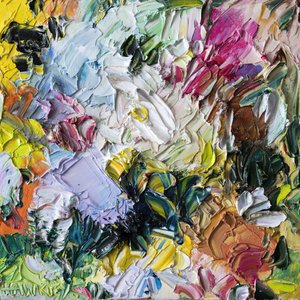 Vibrant Textured Abstract by Angela Hawkey