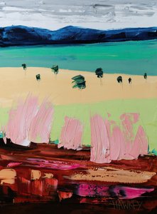 Vibrant Textured Landscape by Angela Hawkey