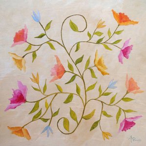 Colorful Floral Vines by Angeles M. Pomata