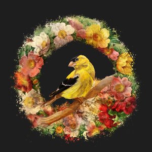 Goldfinch Floral Wreath