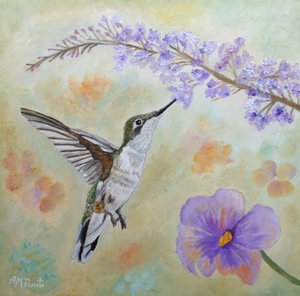 Hummingbird And Lavender