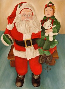 Santa and Christmas Elf