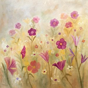 Vibrant Flower Field by Angeles M. Pomata