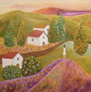 Woman in Lavender Fields