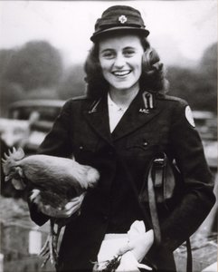 Kick Kennedy Wearing an American Red Cross Uniform in London by Thomas Kelly