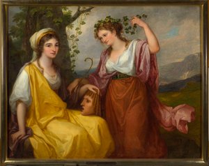 Domenica Morghen and Maddalena Volpato as Muses of Tragedy and Comedy by Angelica Kauffmann