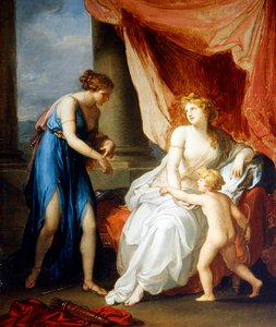 Euphrosyne wounded by Cupid, complaining to Venus