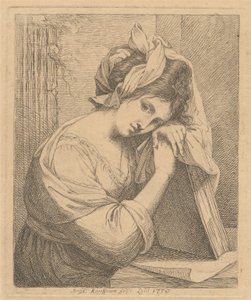 Young Woman in Contemplation by Angelica Kauffmann