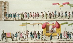 Procession of the King of Burma by Angelo (after) Biasioli