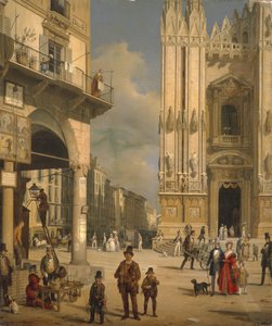 Piazza del Duomo, Milan, 1840