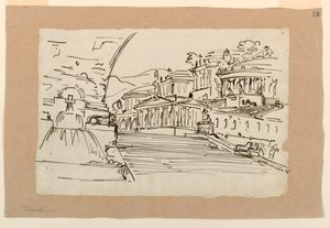 Stage Design, Group of Antique Buildings
