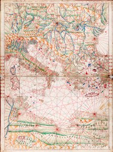 Map of the Central Mediterranean by Angelo de Conte Freducci