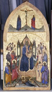 Enthroned Madonna and Child with Angels and Saints by Angelo di Puccinelli