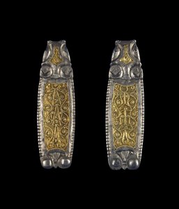 A Pair of Strap-Ends, from Ipsden Heath, Oxfordshire, Late Anglo-Saxon, 9th Century