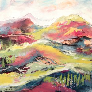 Colorful Abstract Mountains by Ania Witwitzka