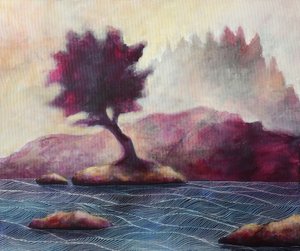 Mystical Purple Island Tree