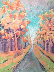 Vibrant Autumn Pathway