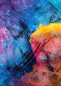 Vibrant Cosmic Swirl
