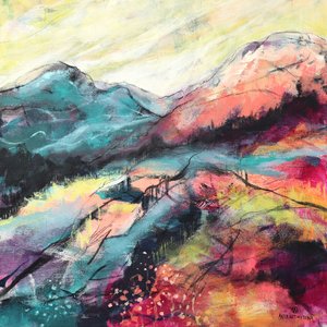 Vibrant Mountainscape by Ania Witwitzka