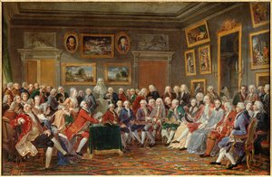 The Salon of Madame Geoffrin by Anicet Charles Lemonnier