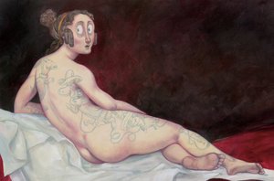 Reclining Nude With Ink