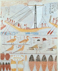 Copy of Wall Painting from a Private Tomb of Kaemankh by Anna