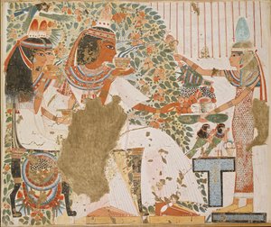 Copy of wall painting, private tomb 51 of Userhet, Thebes, 20th century by Anna