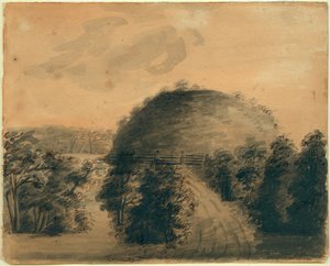 Drawing of Big Mound by Anna Maria Von Phul