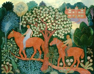 Two horses with riders