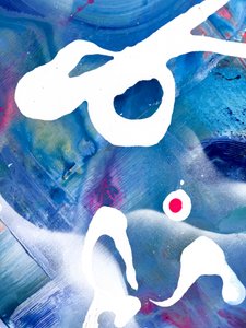 Vibrant Blue Fluid Abstract