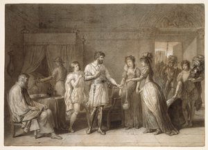 Bayard Refusing the Presents of His Hostess, in Brescia by Anne-Louis Girodet de Roucy-Trioson