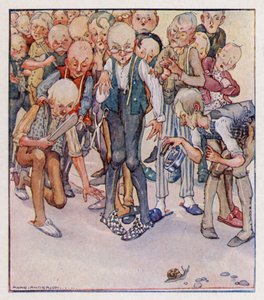 Nursery rhyme: Four-And-Twenty Tailors Went To Kill A Snail by Anne (after) Anderson