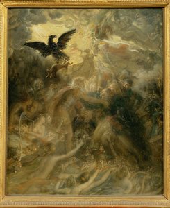 The Shadows of French Heroes Received by Ossian in the Aerial Elysium. Satirical Replica of the Great