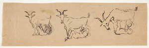 The Infant Zeus Suckling the Goat. 3 Studies. by Anne Marie Carl Nielsen