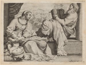The Holy Family with Saint John the Baptist by Annibale Carracci