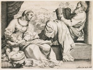 The Holy Family with Saint John the Baptist by Annibale Carracci