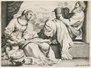 The Holy Family with Saint John the Baptist, 1590 by Annibale Carracci