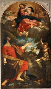 The Virgin appears to Saint Luke and St. Catherine