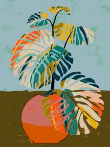 Abstract Tropical Monstera