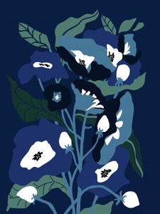 Deep Blue Botanicals by Annick
