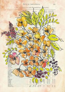 Vintage Floral Document by Annick