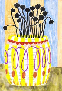 Whimsical Vase Flowers by Annick