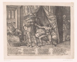 Allegory with a Man Putting a Chastity Belt on a Woman by Anonymous