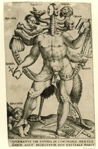 Allegorical Five-Headed Monster by Anonymous