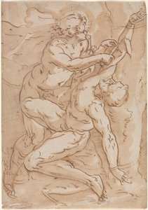 Apollo Flaying Marsyas (recto) by Anonymous