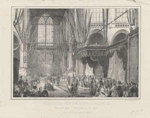 Swearing-in of H.M. King William III in the Nieuwe Kerk in Amsterdam, May 12, 1849 by Anonymous