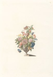 Flower Vase with Peonies by Anonymous